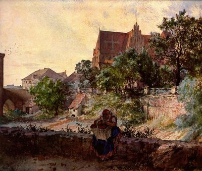 Kerk van St. Petrus en Paulus, Strzegom door Adolph Menzel